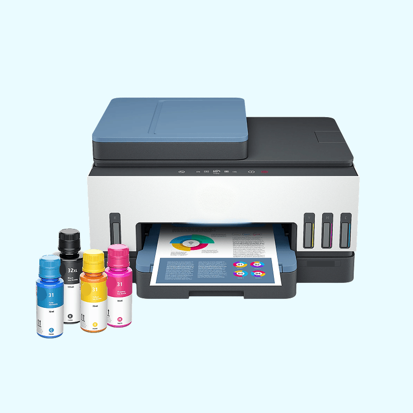 Smart Tank 7602 Wireless All-in-One Ink Tank Printer with up to 2 years of ink included, AI-enabled (28B98A)